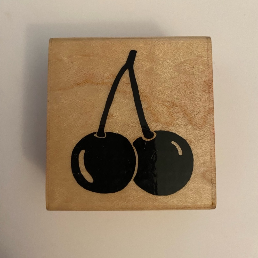 JRL Design cherries rubber stamp